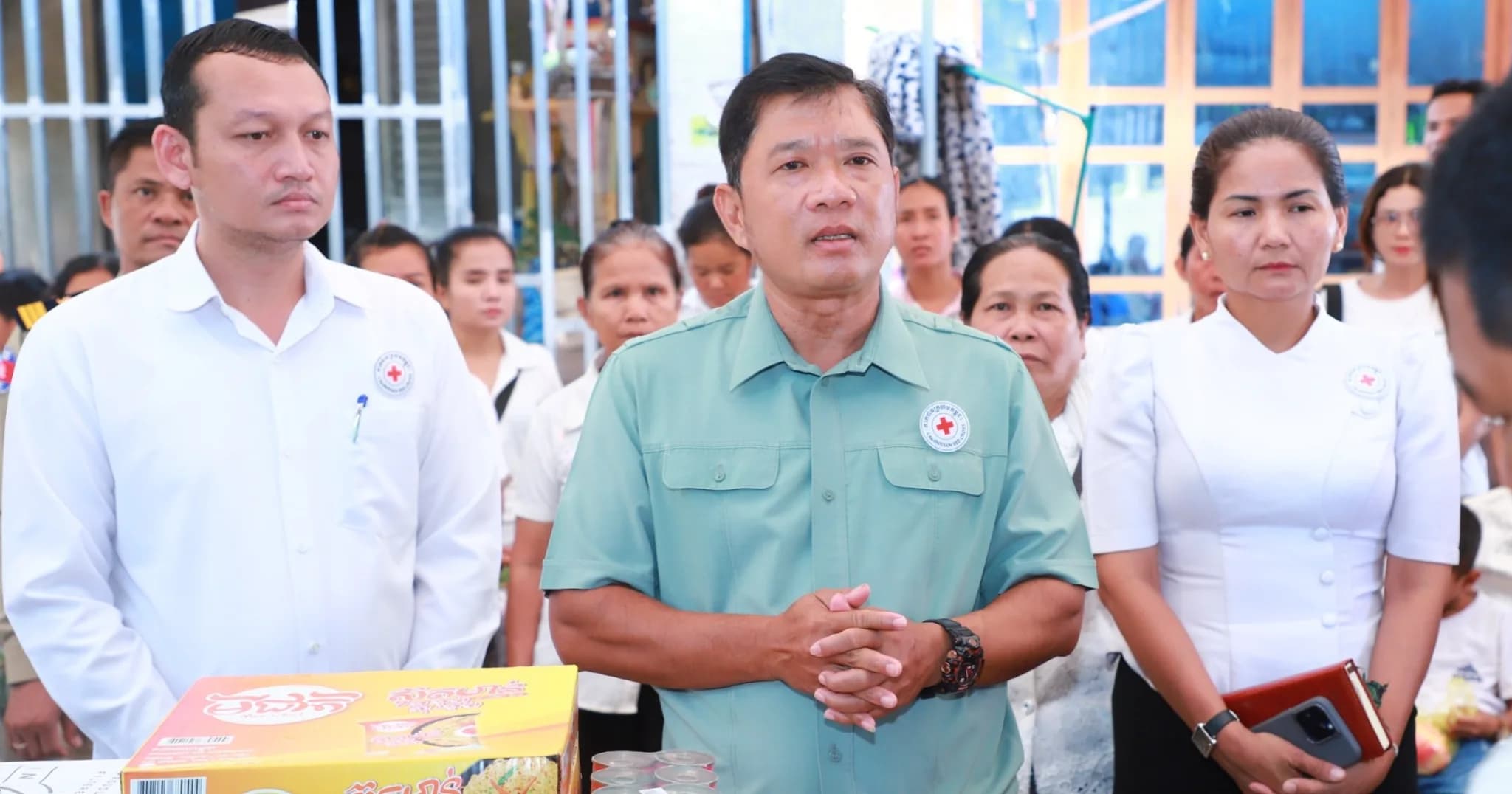 ប្រតិភូសាខាកាកបាទក្រហមកម្ពុជាខេត្តកណ្តាល ចូលរួមរំលែកទុក្ខ និងនាំយកអំណោយមនុស្សធម៌របស់កាកបាទក្រហមកម្ពុជា ឧបត្ថម្ភជូនដល់ក្រុមគ្រួសារជនរងគ្រោះលង់ទឹកស្លាប់ចំនួន ២នាក់ ស្ថិតនៅឃុំកោះខែល ស្រុកស្អាង ខេត្តកណ្តាល
