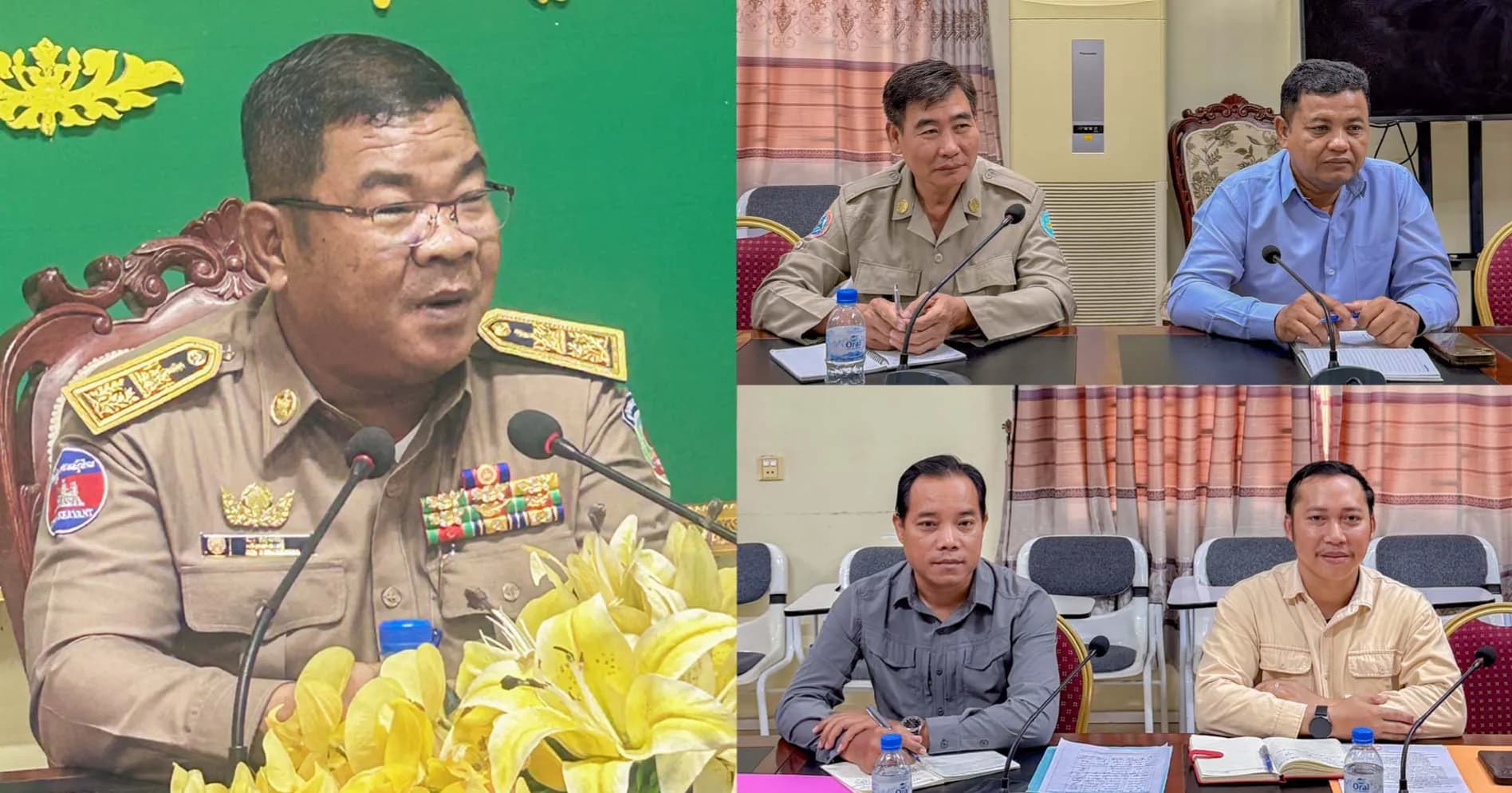 លោក ជា សុខរិទ្ធិ ដឹកនាំកិច្ចប្រជុំស្តីពីការចុះត្រួតពិនិត្យ និងដោះស្រាយការឈូសឆាយដីមាត់អូ នៅឃុំបន្ទាយព្រាល