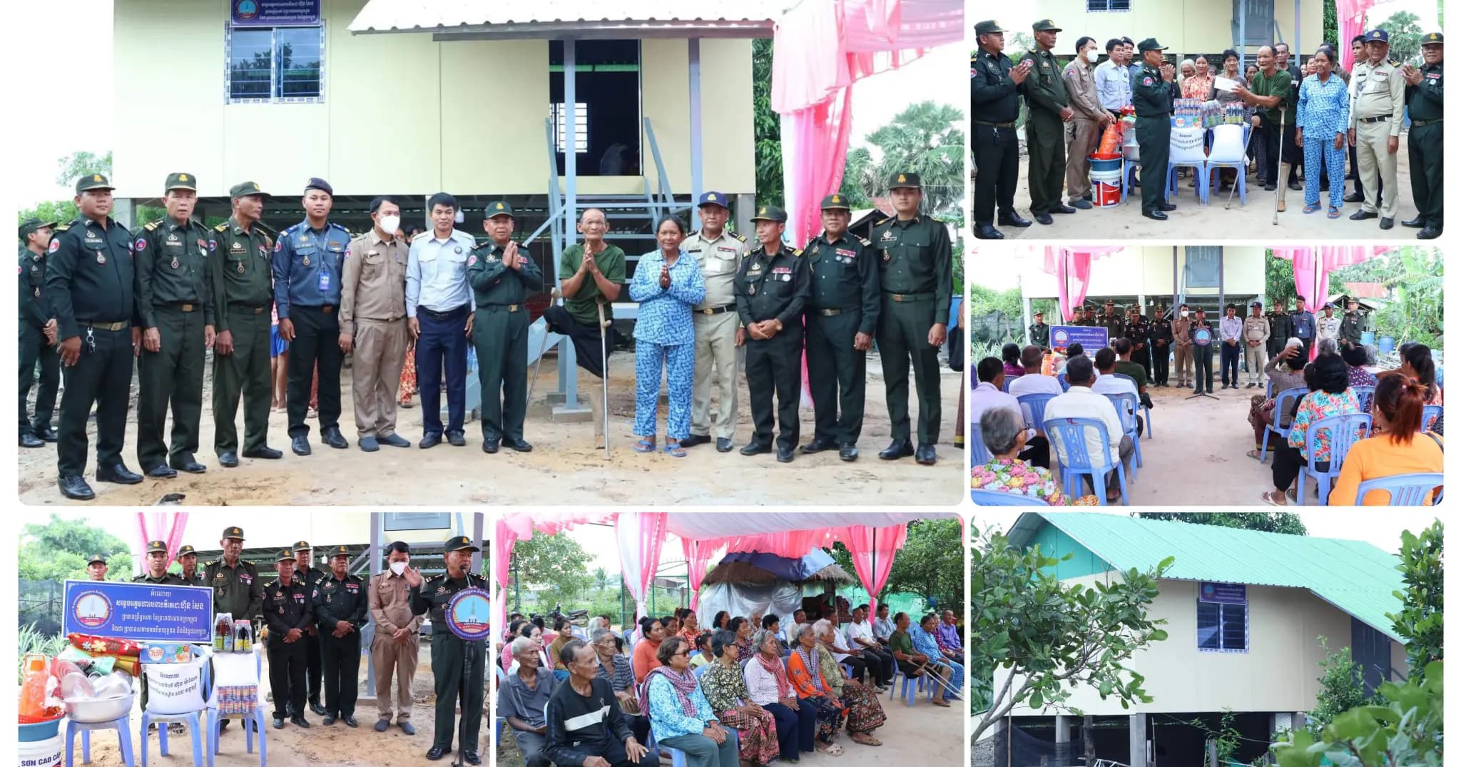 គ្រួសារអតីតយុទ្ធជនពិការ​ ដែលមានជីវភាពលំបាកខ្វះខាត នៅឃុំត្រពាំងឬស្សី ស្រុកកំពង់ស្វាយ ខេត្តកំពង់ធំ ទទួលបានផ្ទះថ្មី អំណោយសម្តេចតេជោ ហ៊ុន សែន និងសម្តេចកិត្តិព្រឹទ្ធបណ្ឌិត