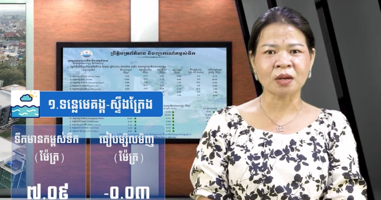 កម្ពស់ទឹកទន្លេសាប ទន្លេមេគង្គ និងទន្លេបាសាក់ ពិនិត្យឃើញនៅថ្ងៃទី១៦ ខែកក្កដា ឆ្នាំ២០២៦